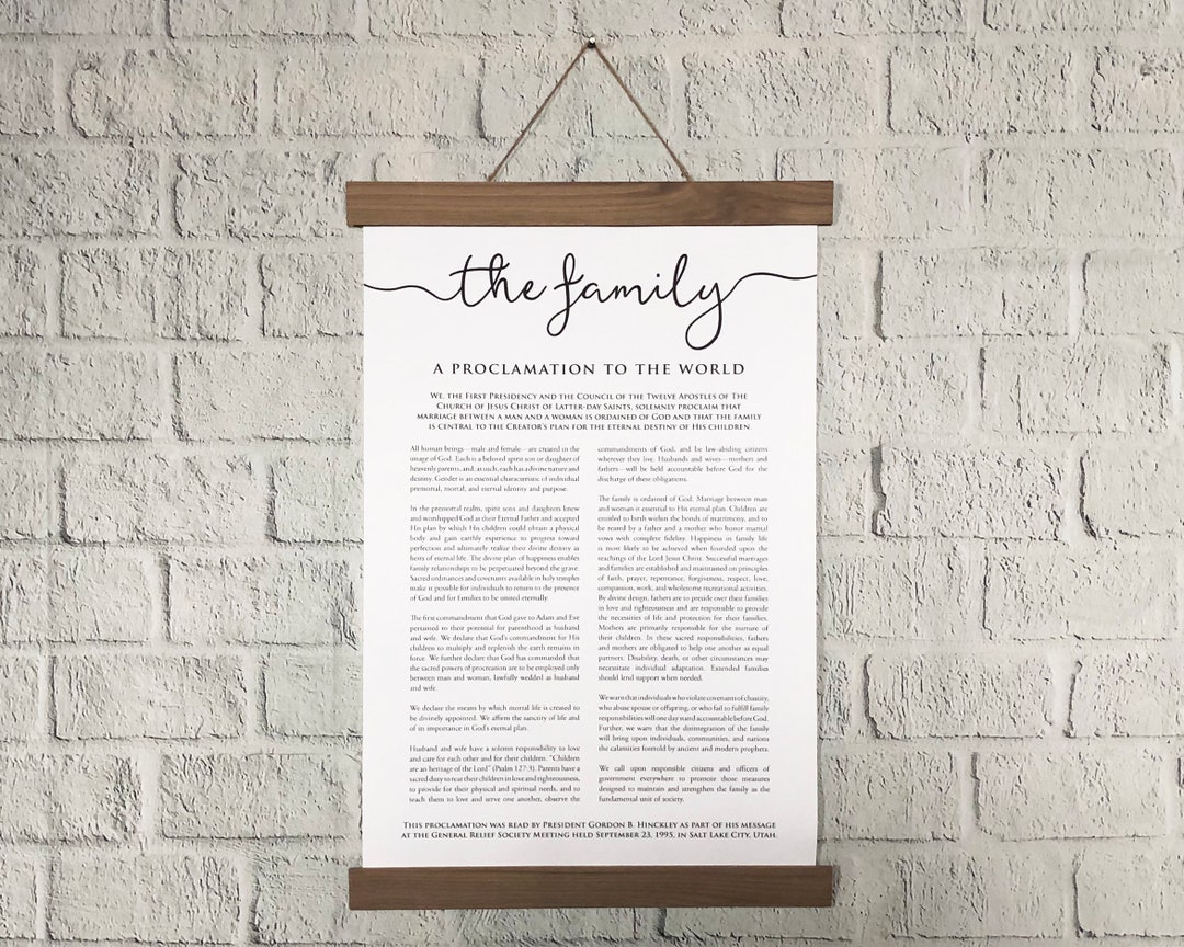 LDS La Proclamación De la Familia Una Proclamación para el Mundo LDS