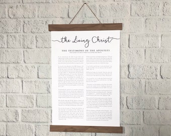 LDS The Living Christ - The Testimony of the Apostles - LDS Art Signs Art Decor