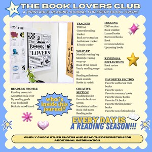 Reading Journal Printable Book Reading Planner Bundle Book Review ...