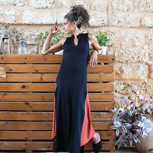 Asian style top maxi dress