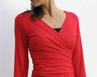long wrap tops