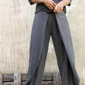 Unique Grey Womens Pants, Origami Trousers, 4 Way Pants, Womens Wrap ...