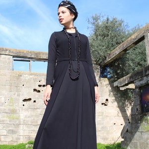 Black Maxi Long Vest, Women Long Sleeveless Cardigan, Unique Casual Black Vest image 6