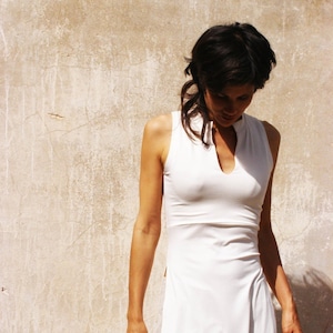 White Tunic Dress, Womens Sleeveless Tunic, White Kurta, Summer Tunics, Slit Tunic, Tank Top, White Top