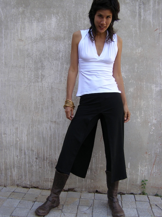 Off White Fitted Elegant Women Top, Elastane Summer Blouse, Turnaround CHIC  TOP, 2 Ways Convertible Shirt, Deep V Collar Top, Day to Evening - Etsy