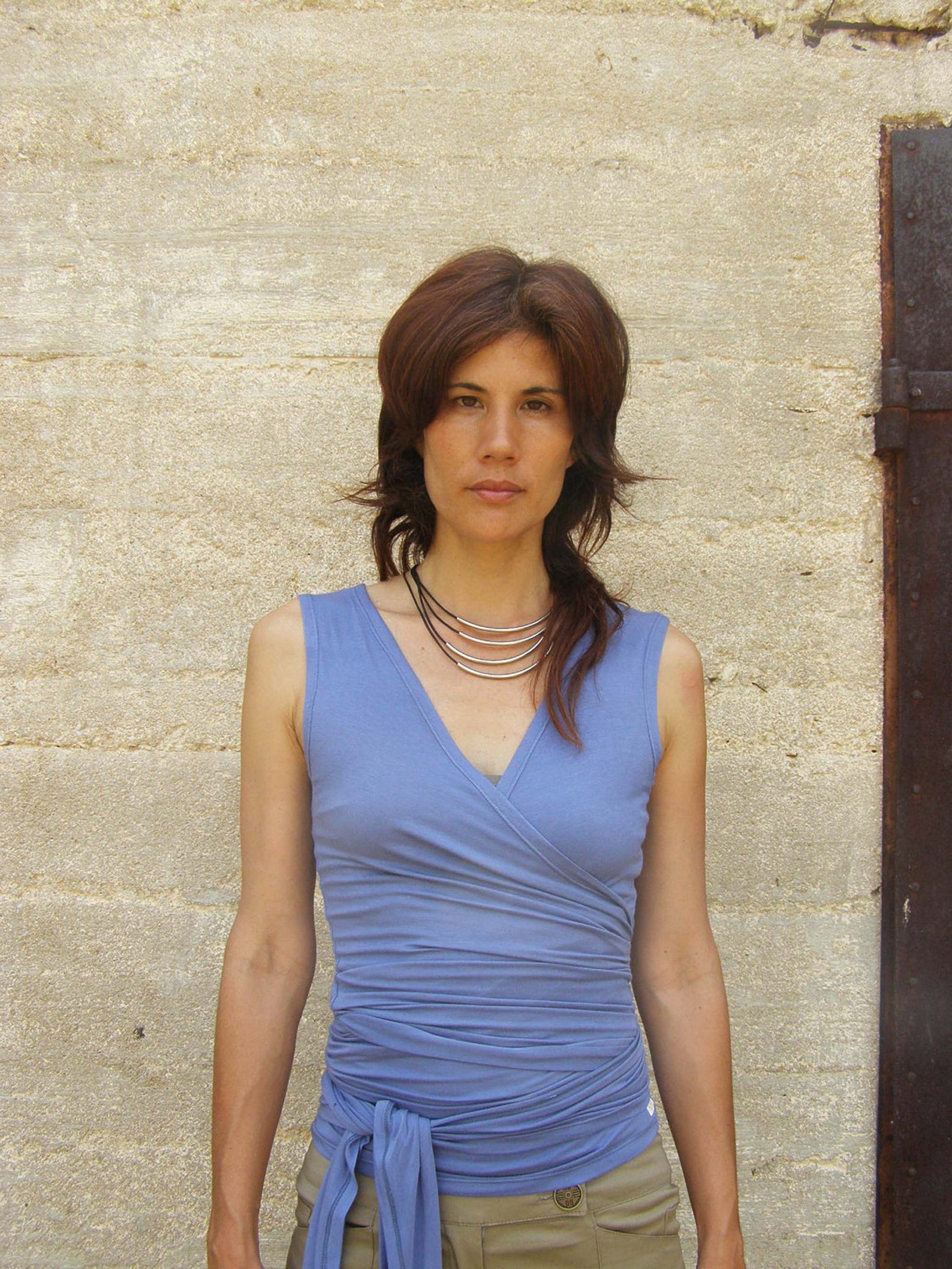 Charcoal Grey Wrap Top Women Sleeveless Summer Top Comfy Etsy