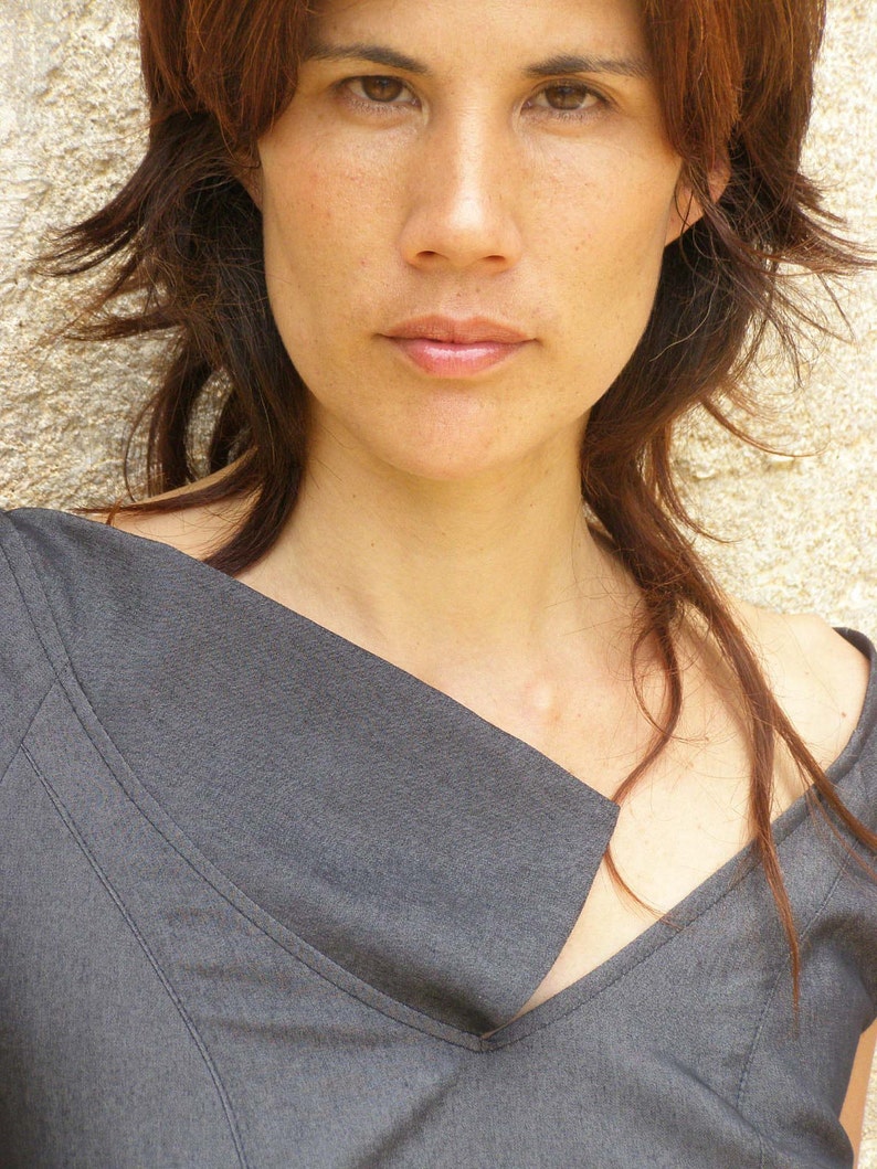 Grey Elegant Dress Pencil Dress Unique Mini Dresses Grey Etsy