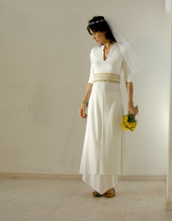 Lace Cap Sleeve Casual Outdoor Wedding Dress - Ever-Pretty US