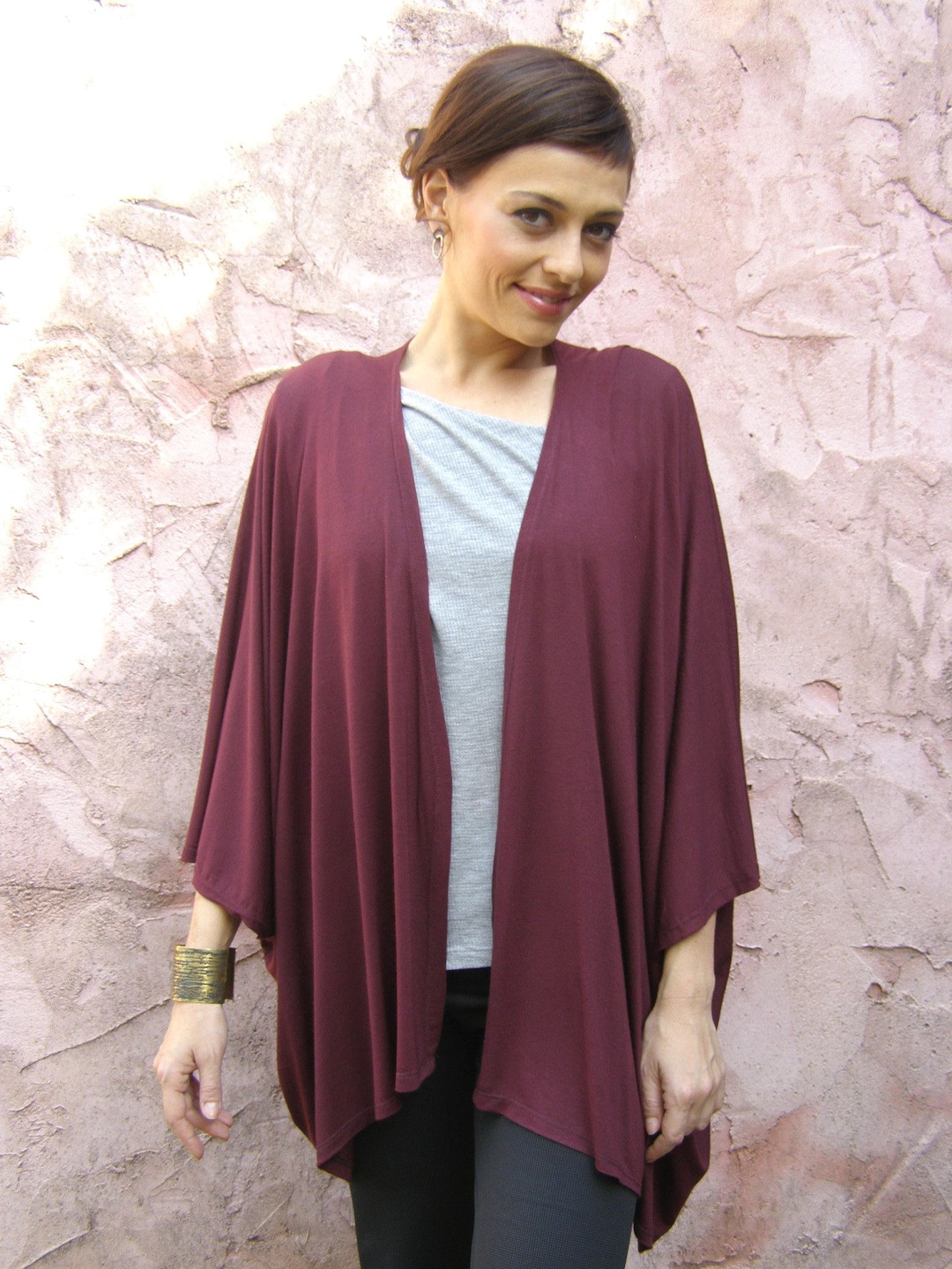 Purple Cardigan for Women Oversized Shrug Loose Fit Cardigan Plus Size Cardigan Warm Cardigan Office Wear Winter Fashion Slow Fashion Etsy Canada