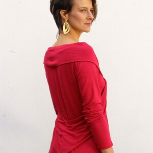 Red Top Blouse Designsexy Tops Convertible Shirt Long - Etsy