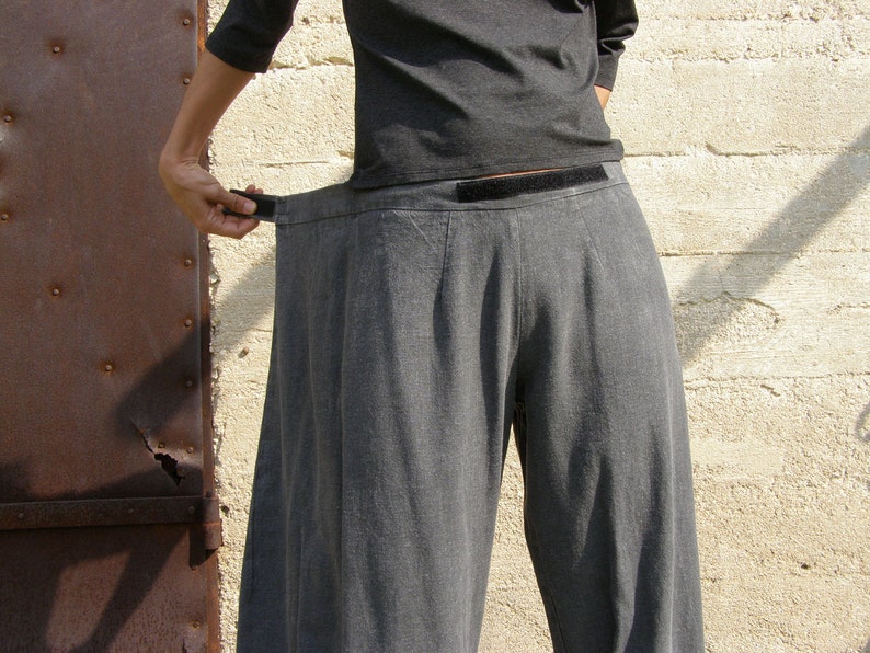 Unique Grey Womens Pants Origami Trousers 4 Way Pants Etsy