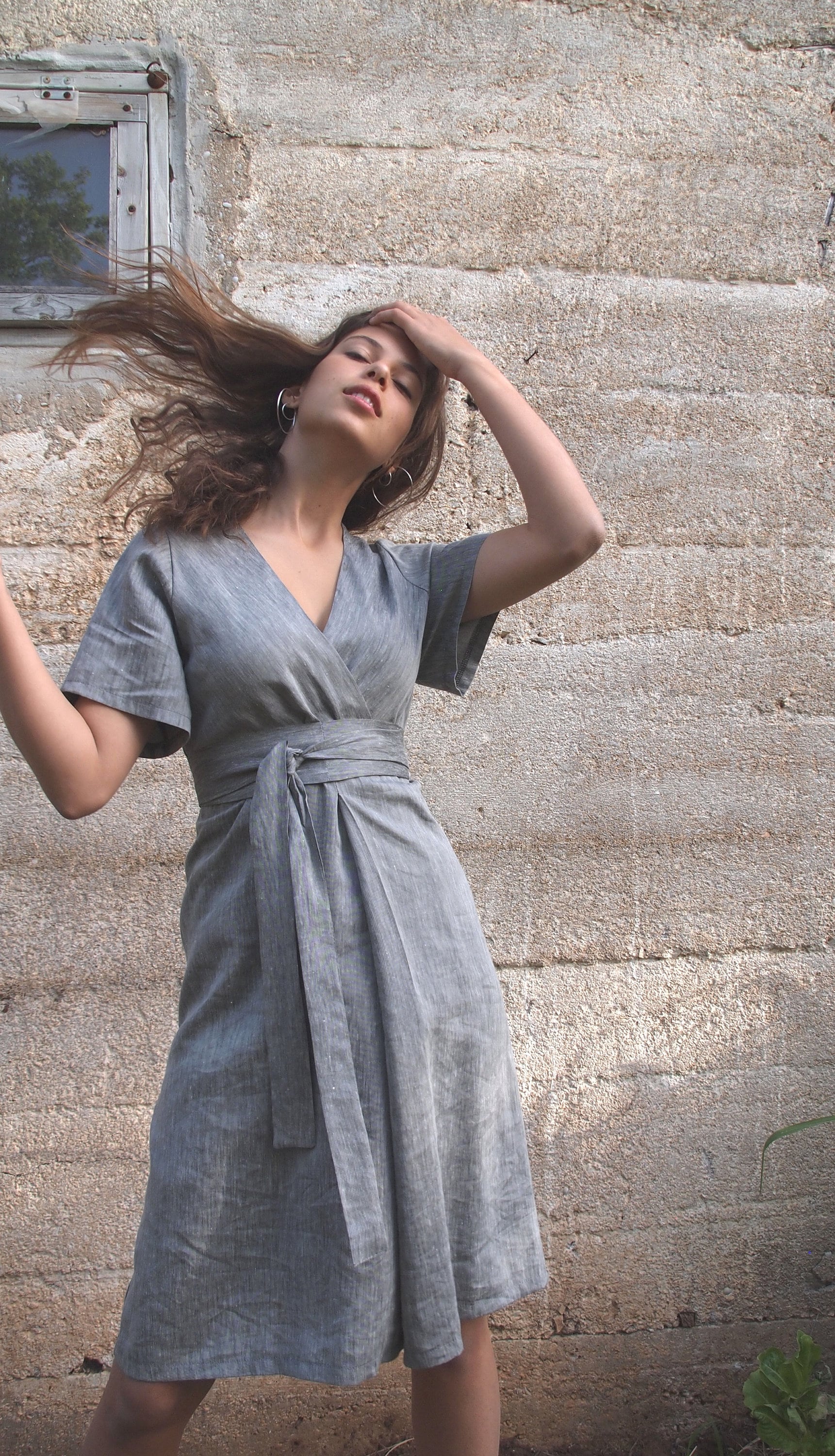 【新品未使用】Cache-Coeur Belted Shirt Dress Women's Dresses Flap Pocket Belted Shirt Dress Dress for