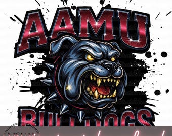 AAMU Bulldogs PNG, Fierce Bulldog Mascot Digital Download