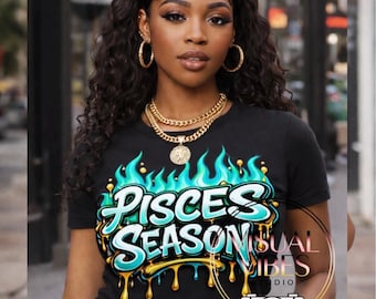 Pisces season PNG, Big Pisces energy Zodiac Digital Download
