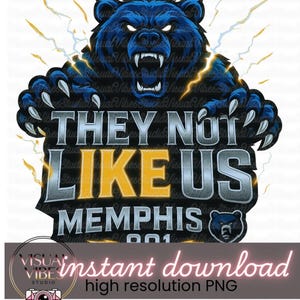 Memphis 901 Day PNG: Grizzly Bear Sports Design (Digital Download)
