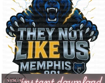 Memphis 901 Day PNG: Grizzly Bear Sports Design (Digital Download)