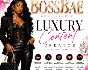 BossBAE Luxe Studio: Luxury Graphics, Social Media Content, Beauty Artwork (GPT Generator)