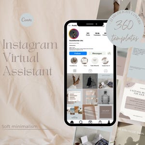 Virtual Assistant Instagram Template Virtual Assistant Social Media Virtual Assistant Canva Instagram Templates VI Social Media Manager