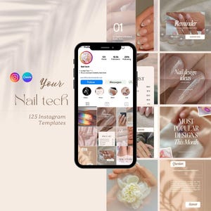 Nail Tech Instagram Templates | Nail Artist Instagram Post | Nail Technician Social Media Posts | Gel Nails Templates | Manicurist posts