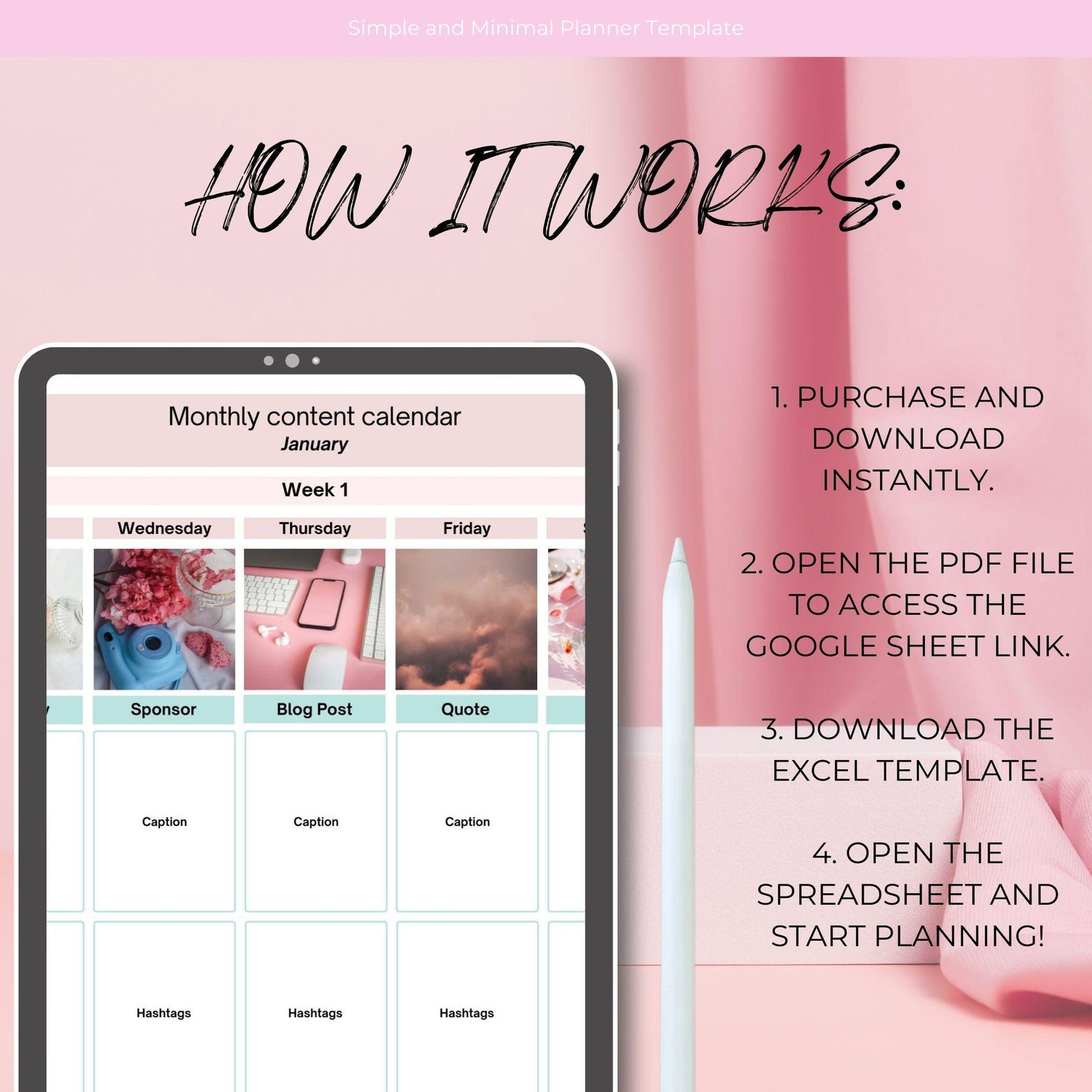 Canva Template Social Media Planner, Digital Content Creator Template ...