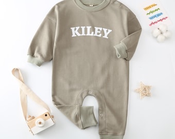 Personalized Long Sleeve Baby Romper Name/Photo | Custom Bodysuit | Baby Shower & Gift | Organic Cotton Newborn Outfit