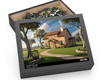 Mediterranean Villa Retreat Puzzle (500-Piece)