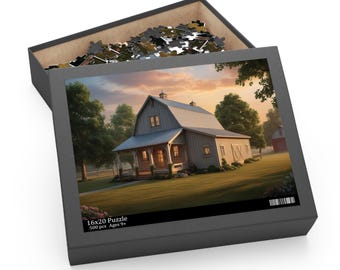 Sunset Barnhouse Puzzle (500-Piece)