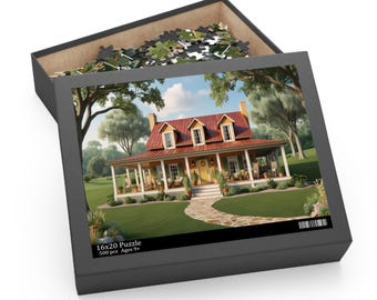 Red Roof Porch Retreat Puzzle (500-Piece)