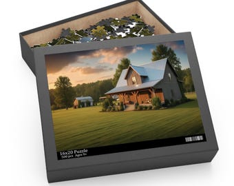 Sunset Country Barn Puzzle (500-Piece)