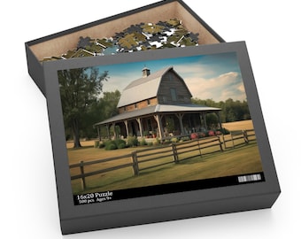 Rustic Barnhouse Farm Puzzle (500-Piece)