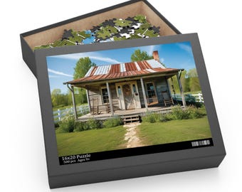 Lakeside Cabin Retreat Puzzle (500-Piece)