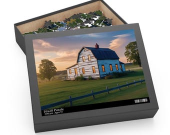 Sunset Glow Farmhouse Puzzle (500-Piece)