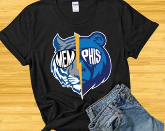 Memphis Tigers Grizzlies Head with Sunglasses: Sports Fan Gift