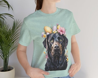 Easter Black Labrador TShirt | Easter Dog Shirt | Bench Bred Lab Tee | Bella Canvas Shirt | Soft TShirt | Labrador Retriever Gifts