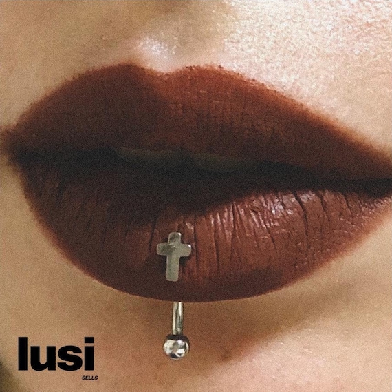 Lip Piercing Cross Lip Piercing Jewelry Eyebrow Piercing Daith Jewelry Piercing Cross Jewelry
