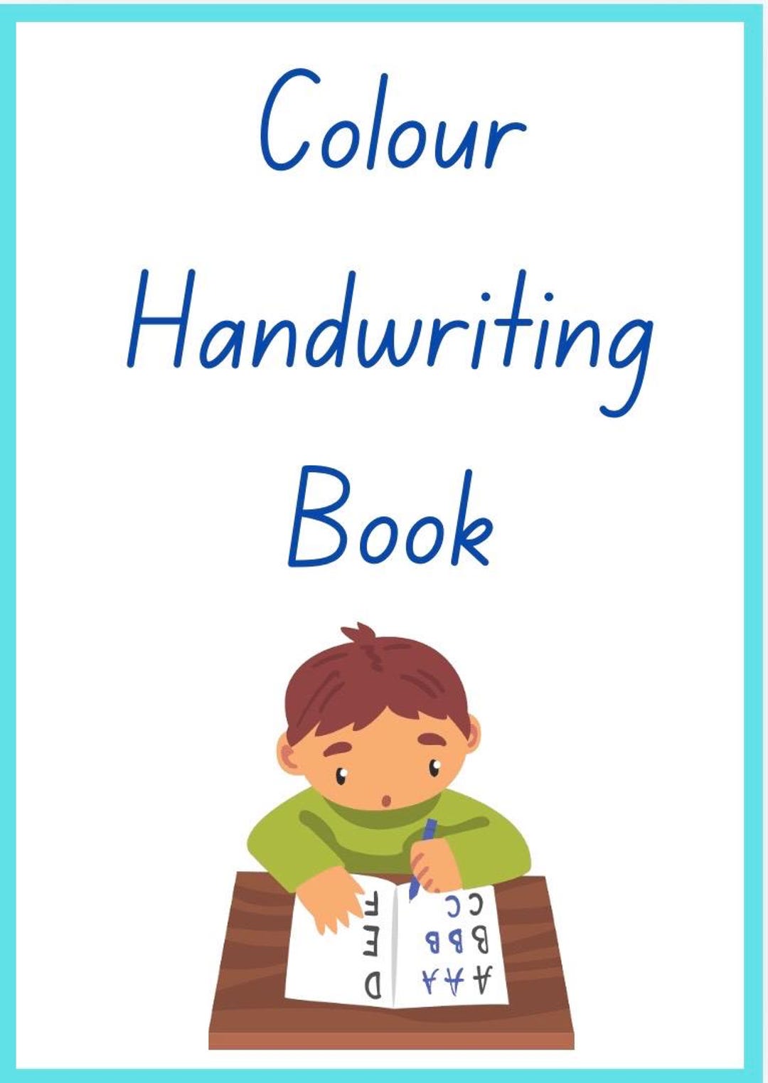 Write Book Color Printable Handwriting and Colour Book - Etsy