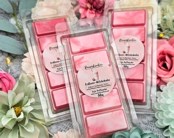 Erdbeer-Milchshake Duftwachs | Snap Bar 50g Sojawachs | Foody Aroma Raumduft | Handmade Wax Melt