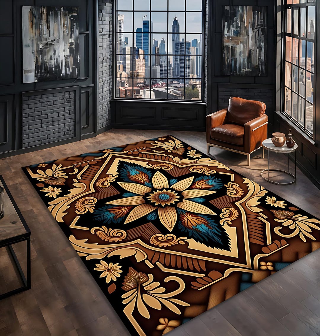 Sw Style Area Rugs Southwestern Style Area Rug: Rustic Western Home Decor - Etsy