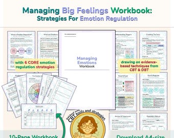 DBT Emotional Regulation Mental Health Workbook From a Licensed ...