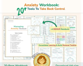 Managing Anxiety Workbook for Teens | Coping Skills Pack (Printable PDF)
