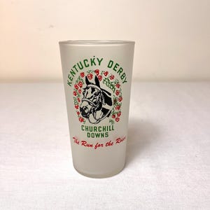 Vintage 1953 Kentucky Derby Glass – Frosted Mint Julep Collectible