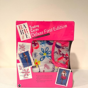 barbie trading cards deluxe first edition Amazon.com: : Toys & Games closure and clear pocket pages Barbie Deluxe Trading Cards 1990: