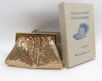 Whiting Davis Change Purse Metal Mesh Vintage Fashion accessory