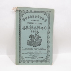 1893 Hostetter Almanac Antique booklet