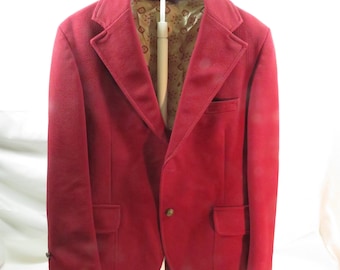 Men's Sport coat Polyester Vintage Clothing size 40S