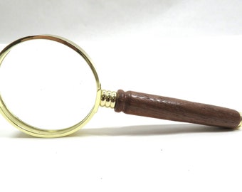 Magnifying Glass Hand Turned wood Handle