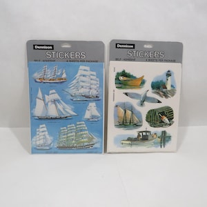 2 Packages Stickers NOS Vintage Dennison Nautical