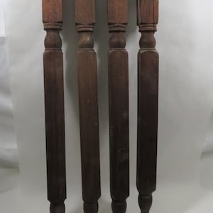 4 Furniture Legs wood Vintage salvage