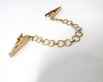 Sweater clip guard metal gold tone Vintage