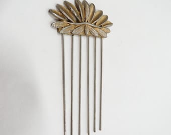 Hair Pick Vintage accesorio coleccionable de metal